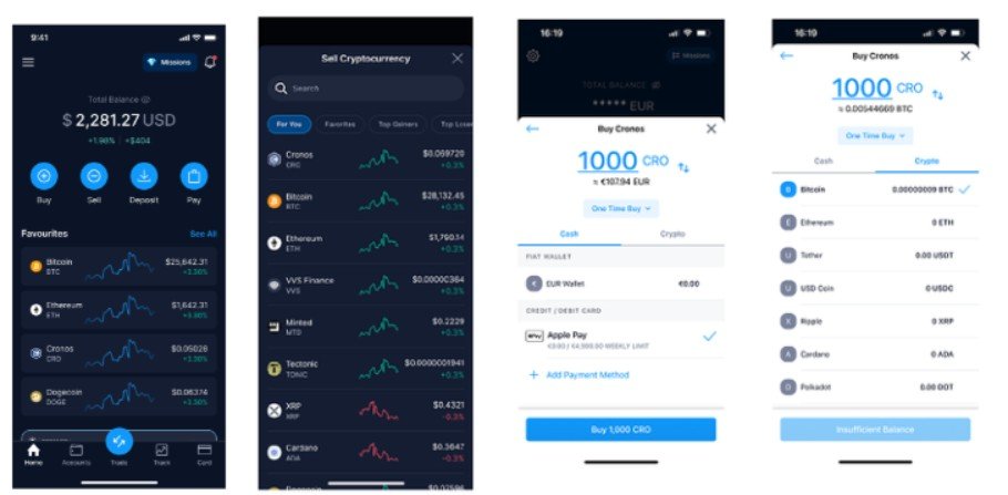 Crypto.com App Australia Interface Overview
