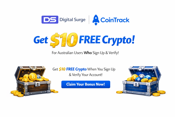 “Digital Surge and CoinTrack $10 free crypto bonus promotion for Australian users